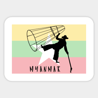 Myanmar souvenir Sticker